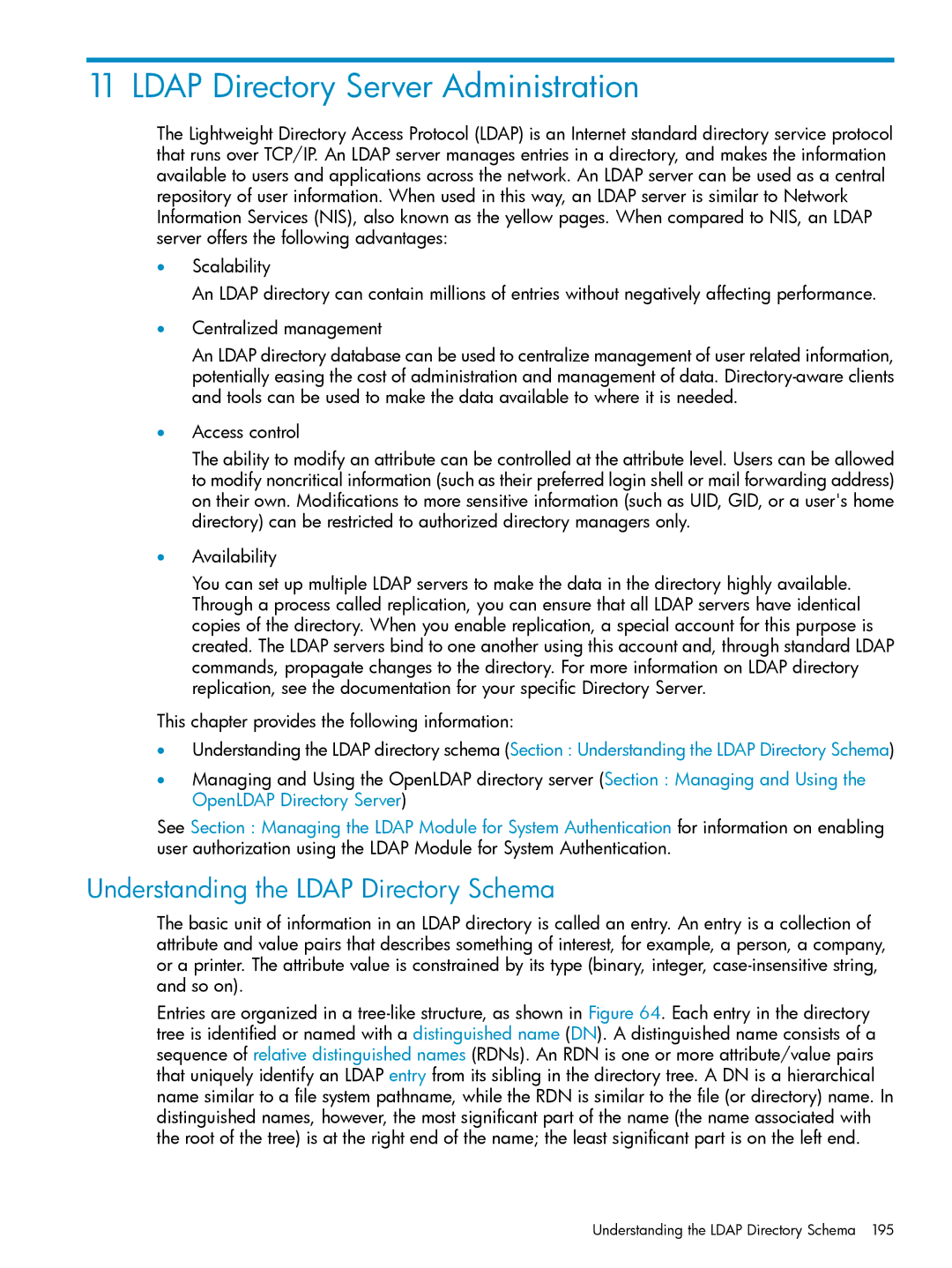 HP UX Internet Express Software manual Ldap Directory Server Administration, Understanding the Ldap Directory Schema 