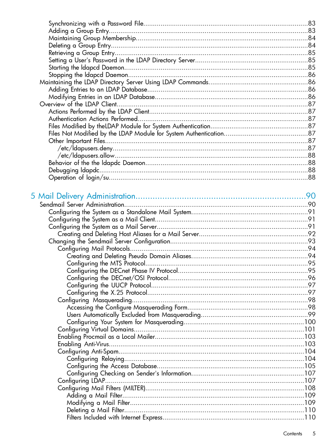 HP UX Internet Express Software manual Mail Delivery Administration 