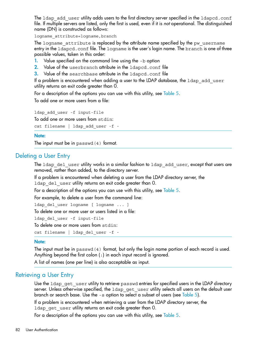 HP UX Internet Express Software manual Deleting a User Entry, Retrieving a User Entry 