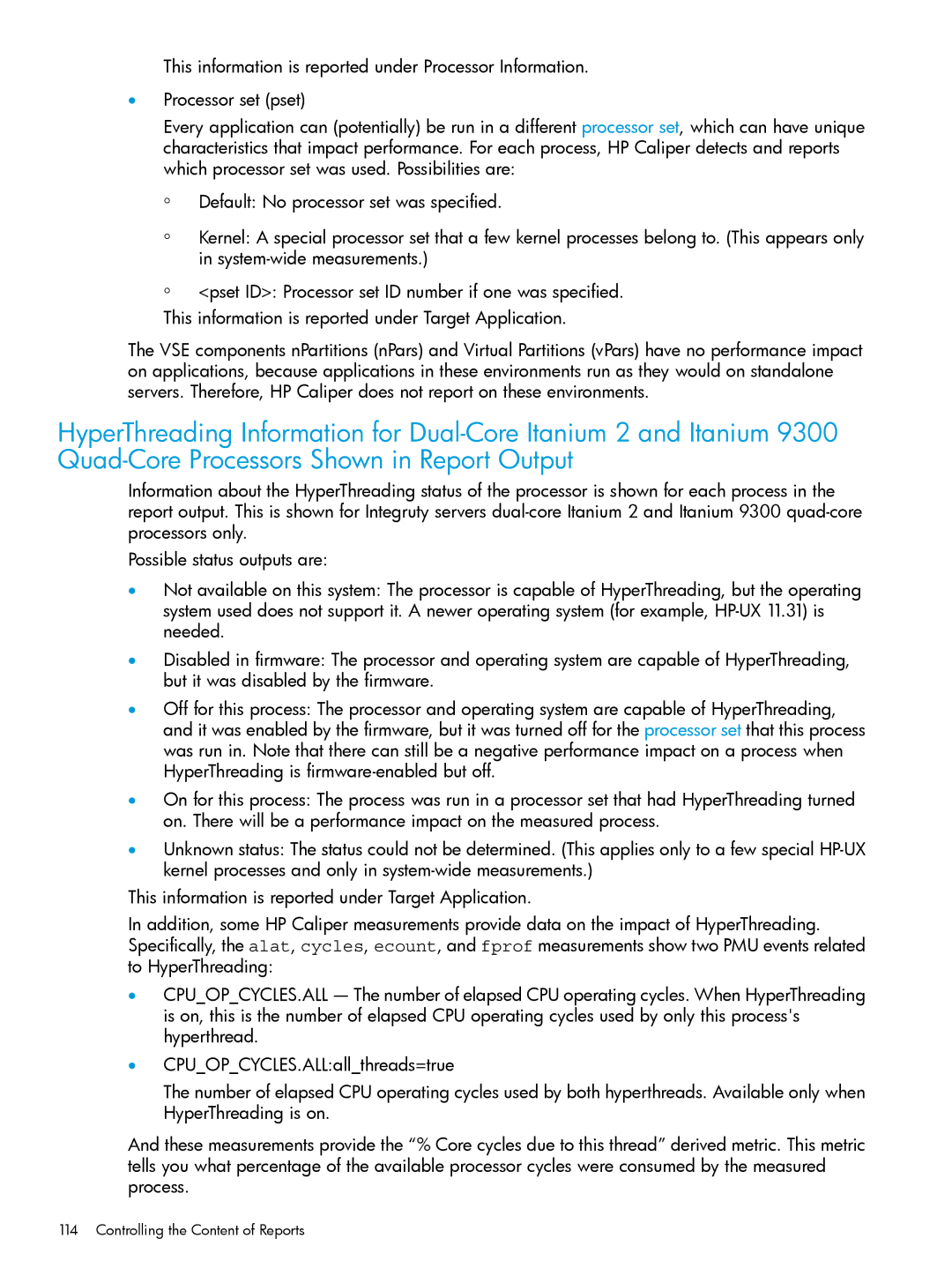 HP UX IPFilter Software manual Controlling the Content of Reports 