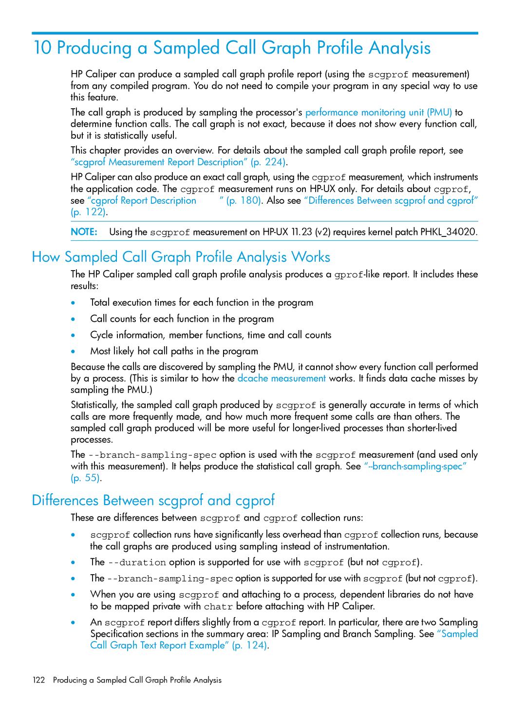 HP UX IPFilter Software Producing a Sampled Call Graph Profile Analysis, How Sampled Call Graph Profile Analysis Works 