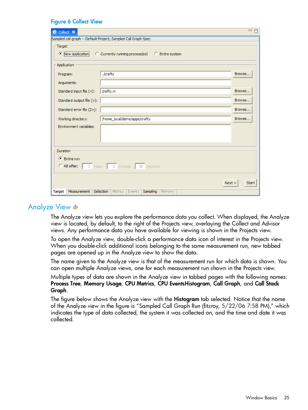 HP UX IPFilter Software manual Analyze View, Collect View 