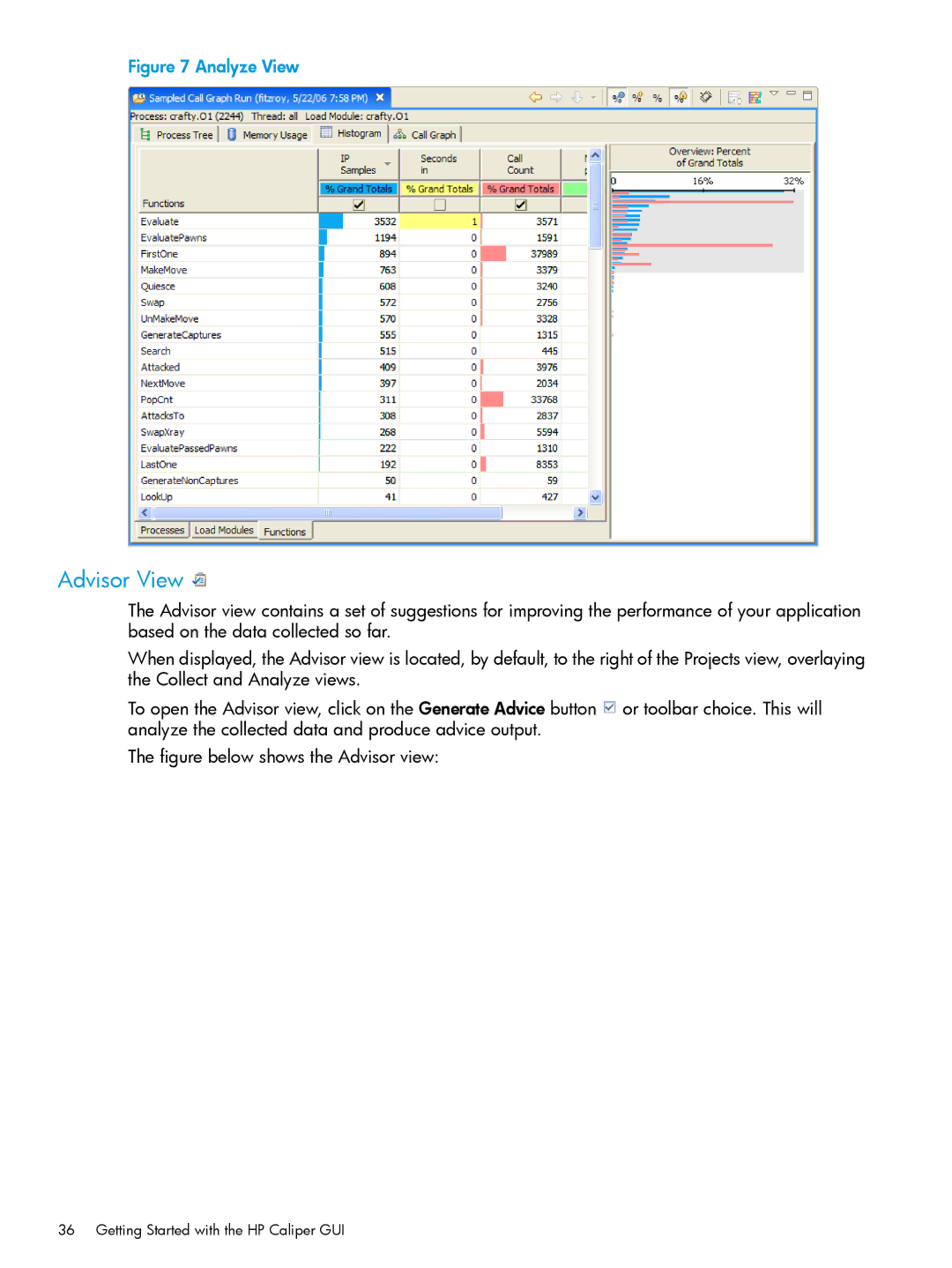 HP UX IPFilter Software manual Advisor View, Analyze View 