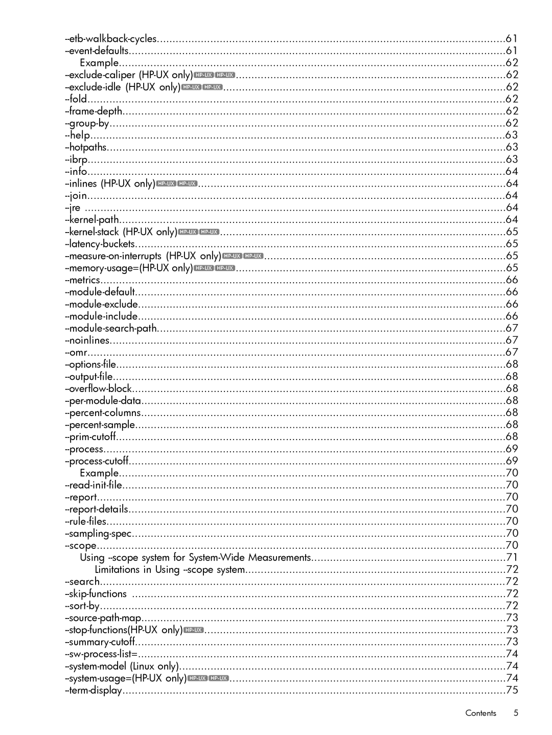 HP UX IPFilter Software manual Contents 