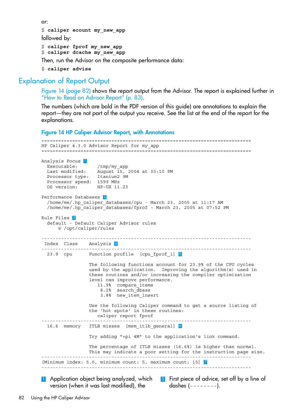 HP UX IPFilter Software Explanation of Report Output, Followed by, Then, run the Advisor on the composite performance data 