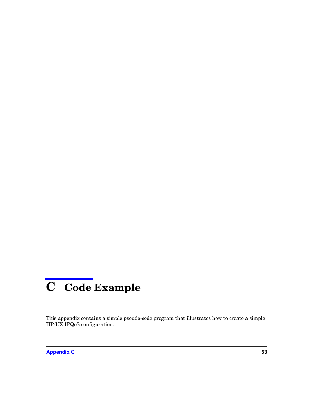 HP UX IPQos Software manual Code Example 