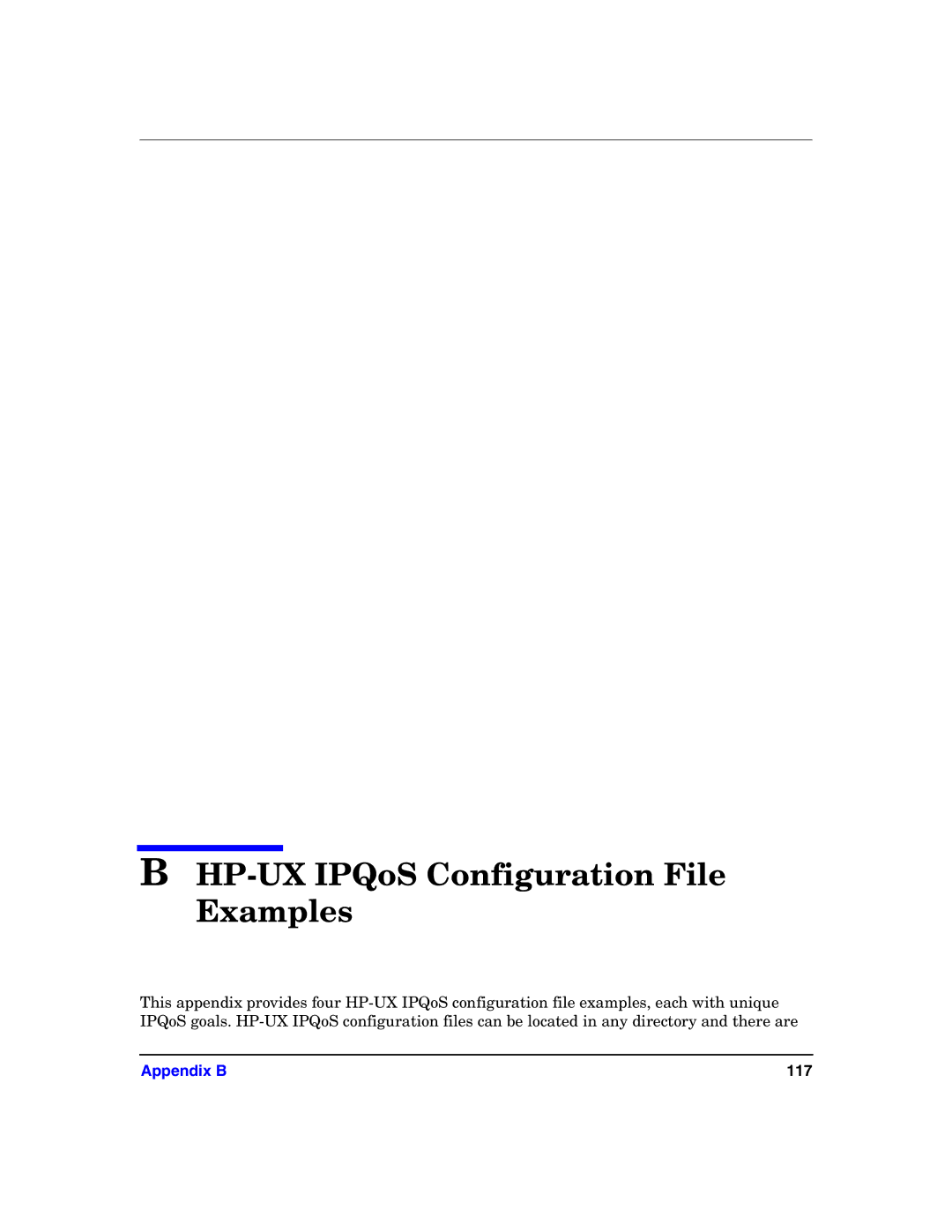 HP UX IPQos Software manual HP-UX IPQoS Configuration File Examples 