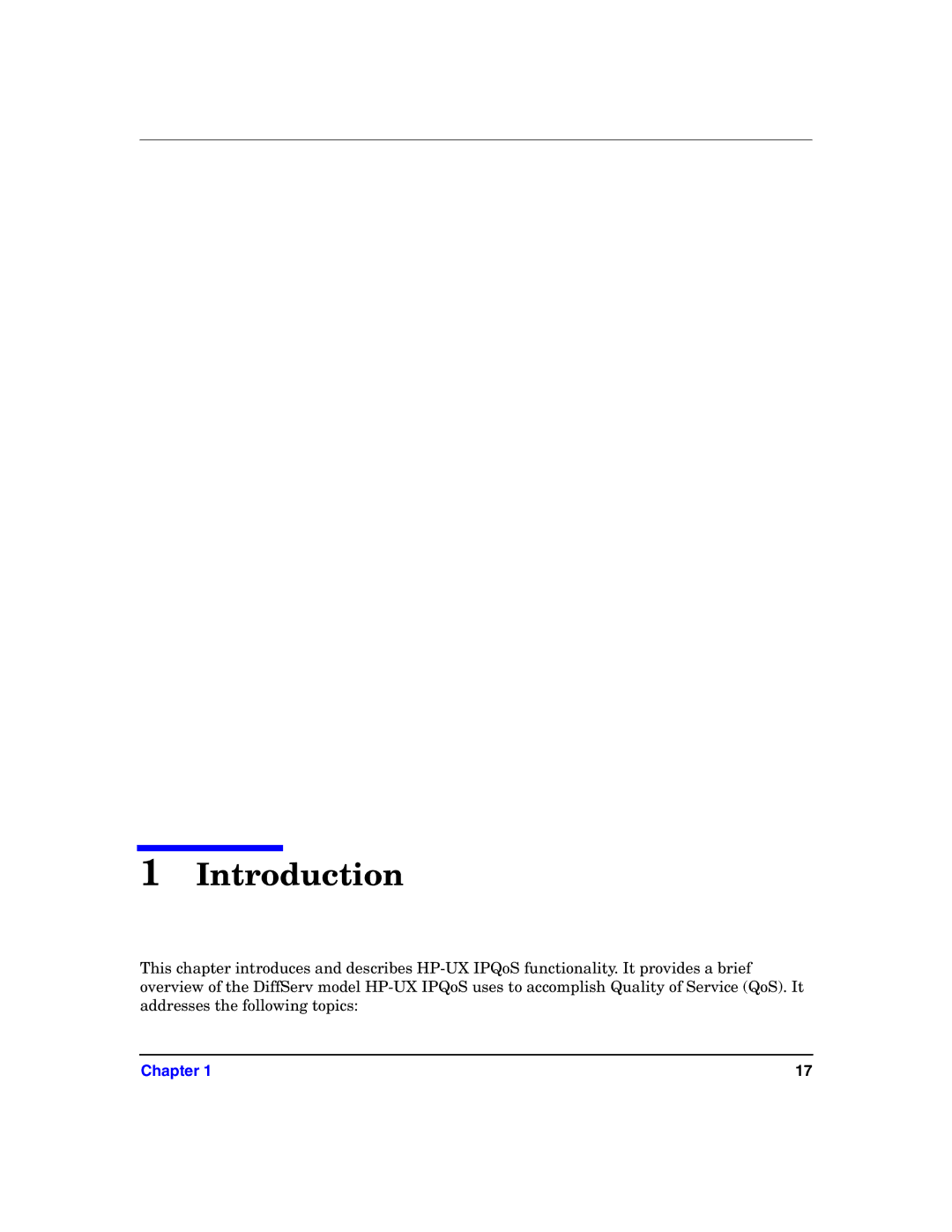 HP UX IPQos Software manual Introduction 