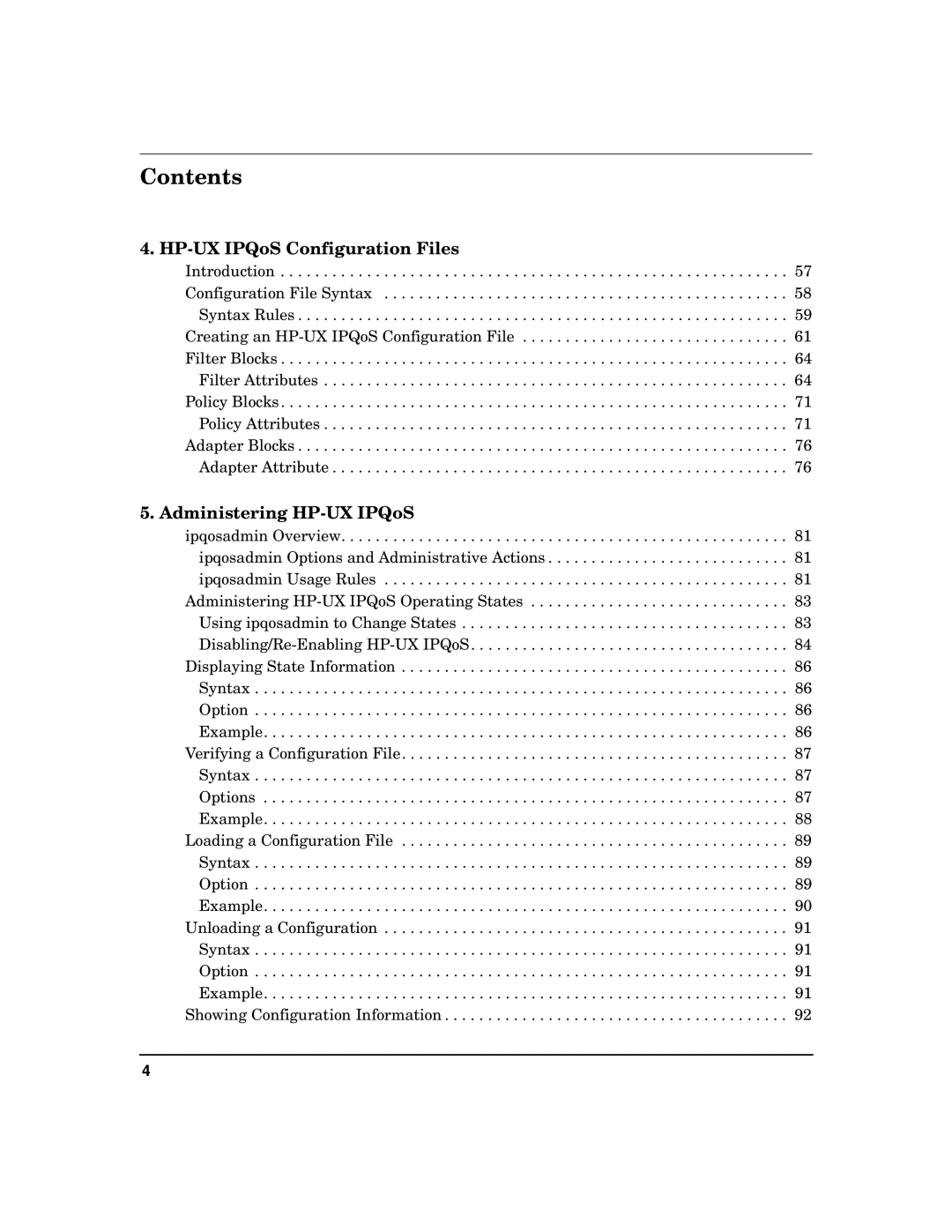 HP UX IPQos Software manual HP-UX IPQoS Configuration Files 