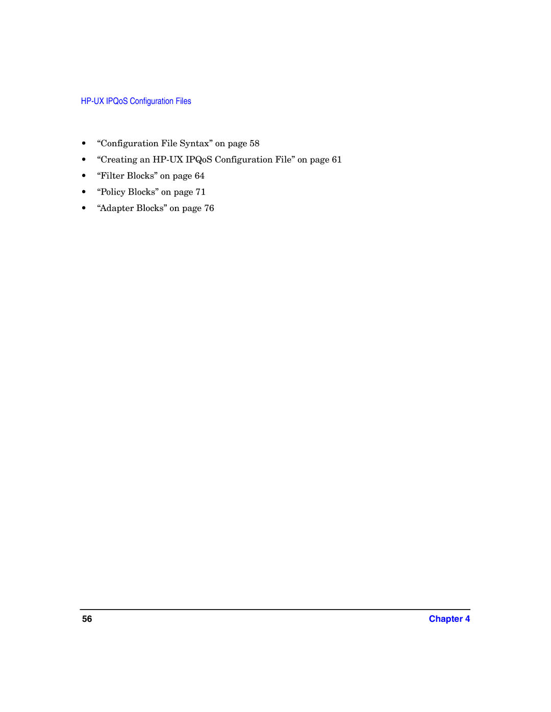 HP UX IPQos Software manual HP-UX IPQoS Configuration Files 