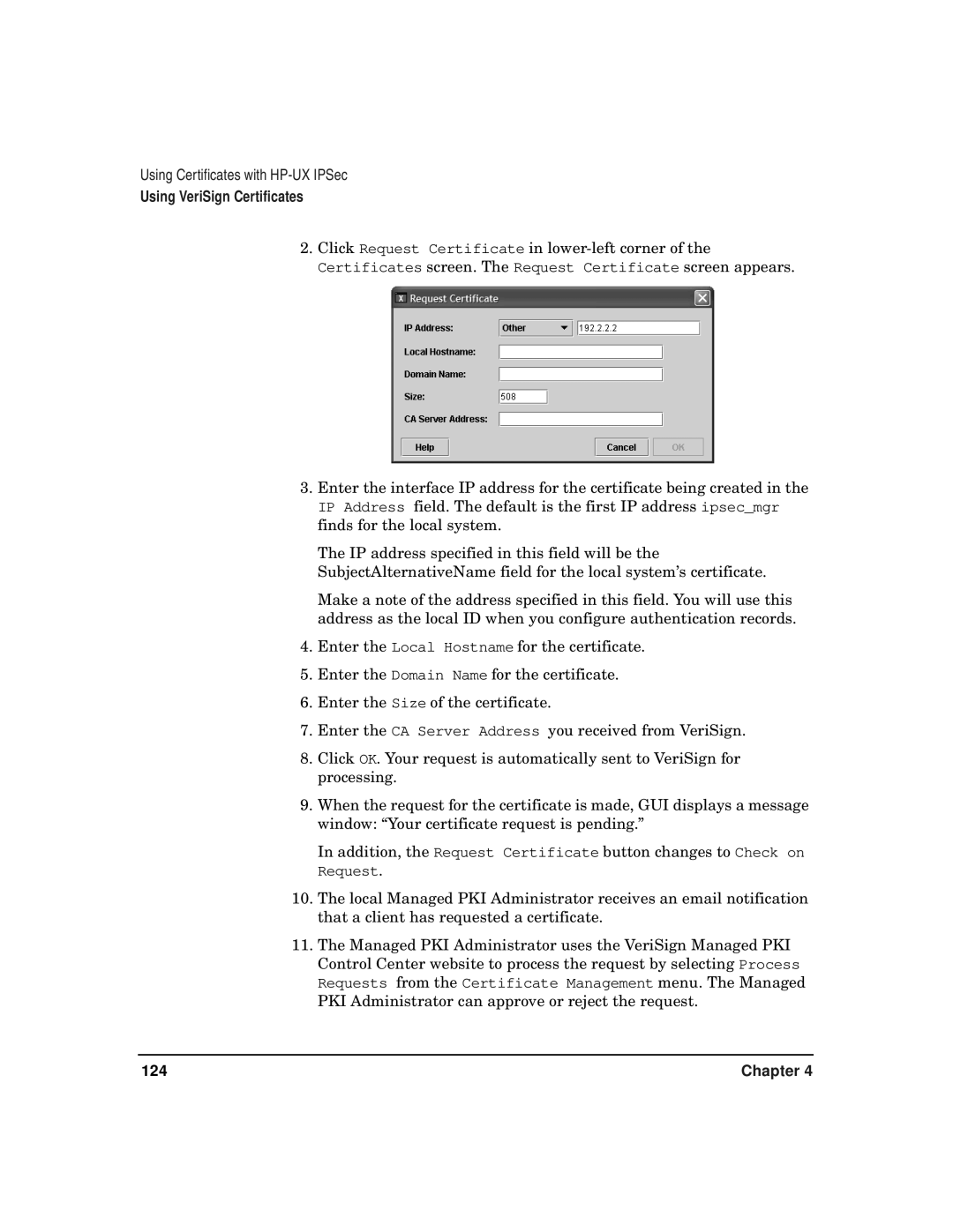 HP UX IPSec Software manual 124 