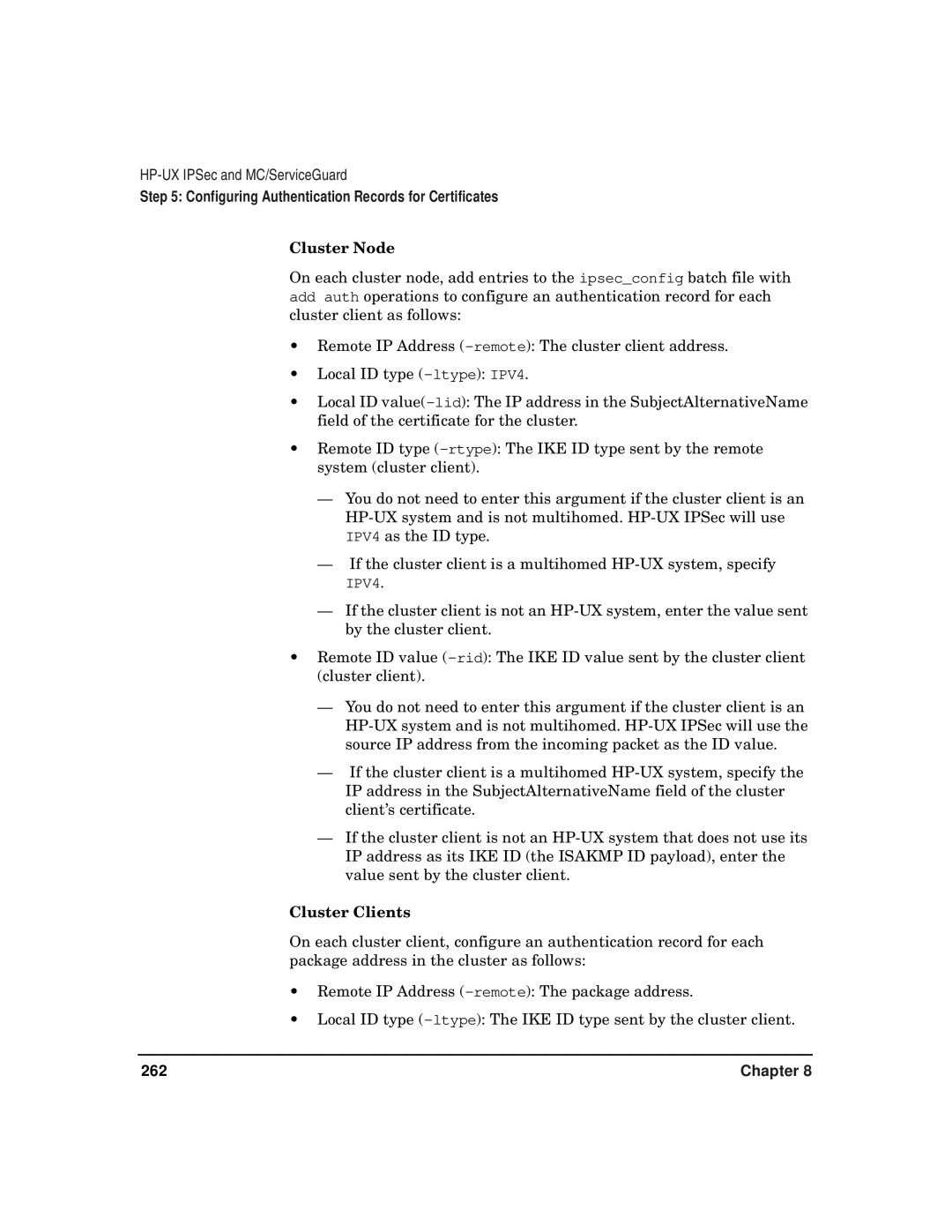 HP UX IPSec Software manual Cluster Node, Cluster Clients 