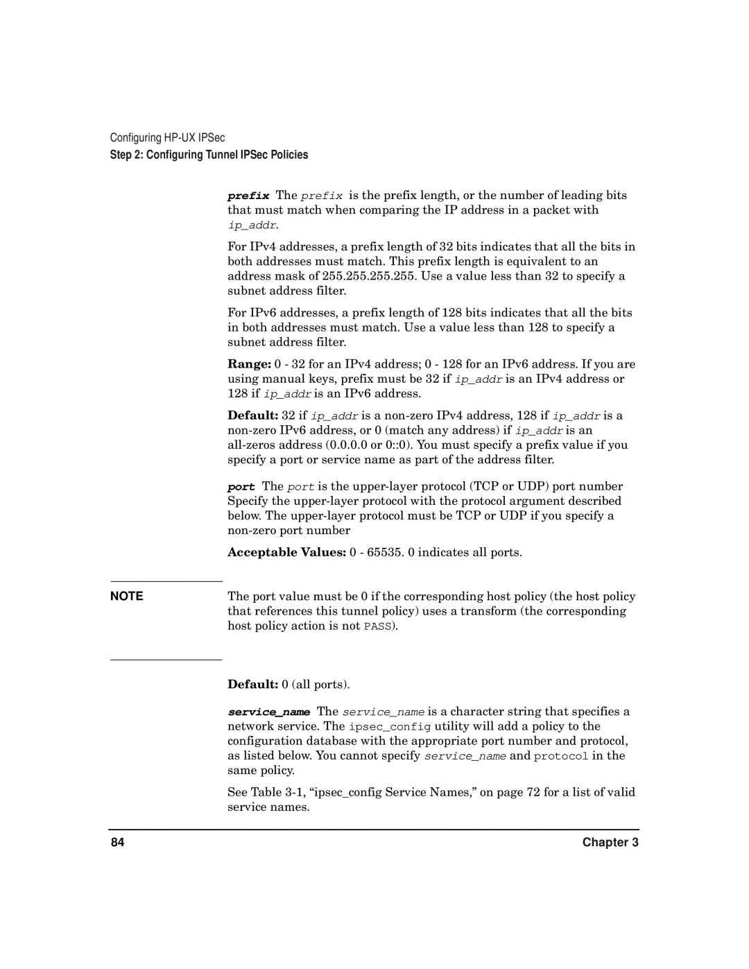 HP UX IPSec Software manual Subnet address filter 