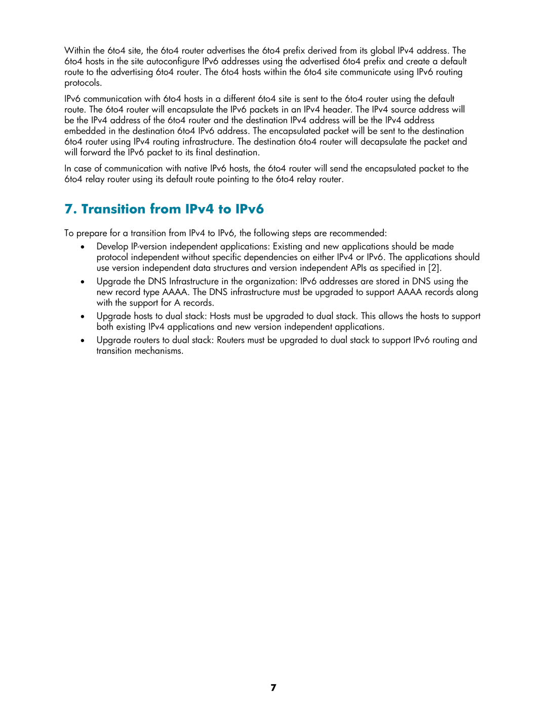 HP UX IPv6 Software manual Transition from IPv4 to IPv6 