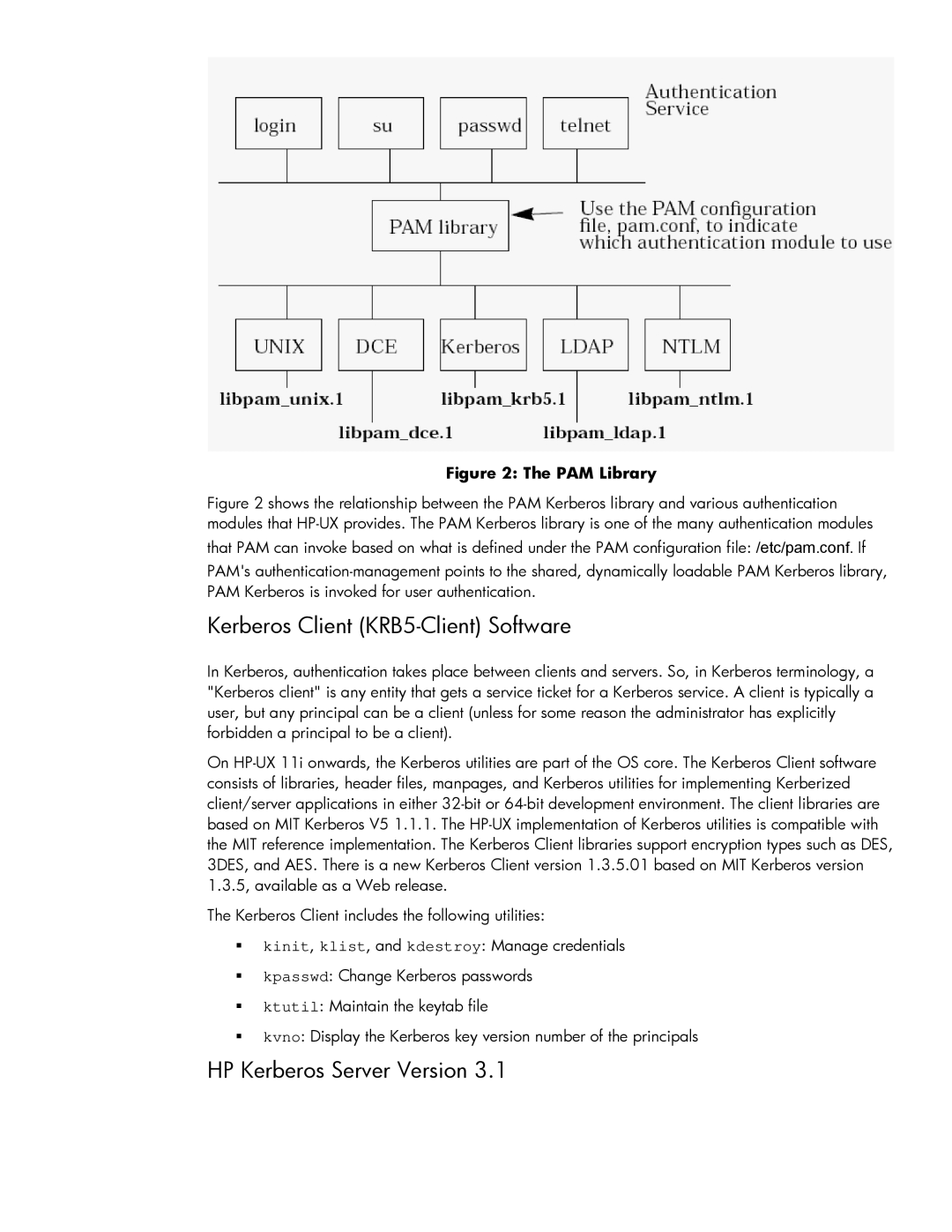 HP UX Kerberos Data Security Software manual Kerberos Client KRB5-Client Software, HP Kerberos Server Version 