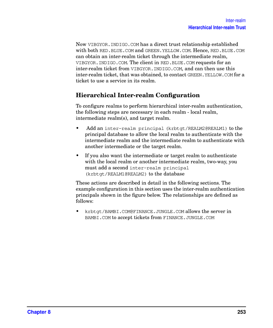 HP UX Kerberos Data Security Software manual Hierarchical Inter-realm Conﬁguration 