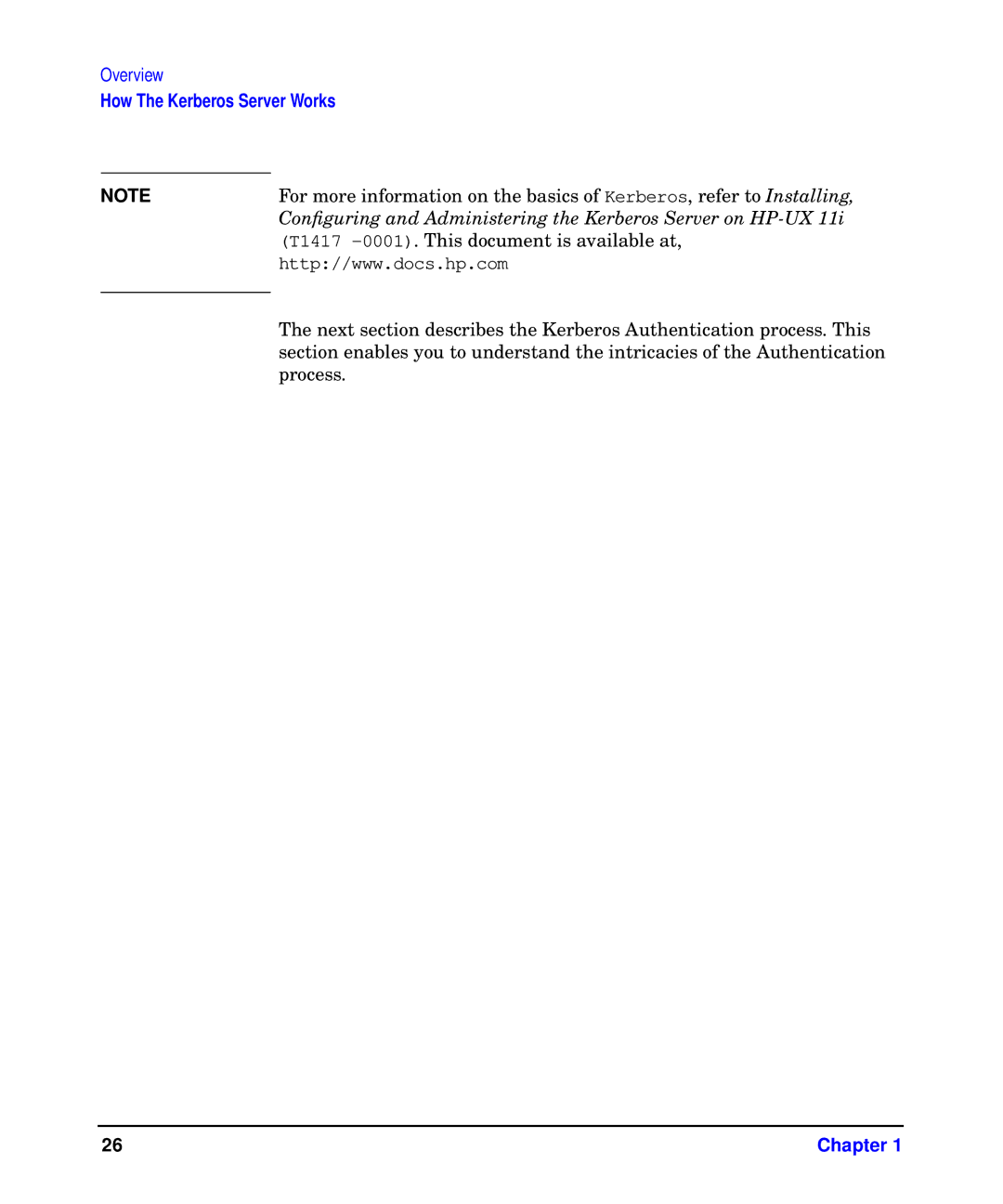 HP UX Kerberos Data Security Software manual Conﬁguring and Administering the Kerberos Server on HP-UX 