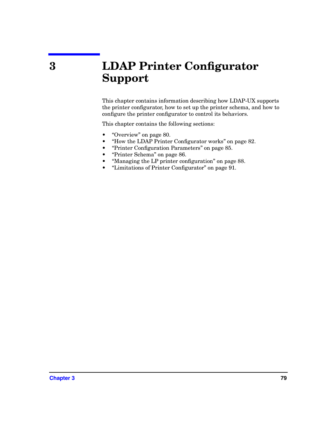 HP UX LDAP-UX Integration Software manual Ldap Printer Conﬁgurator 