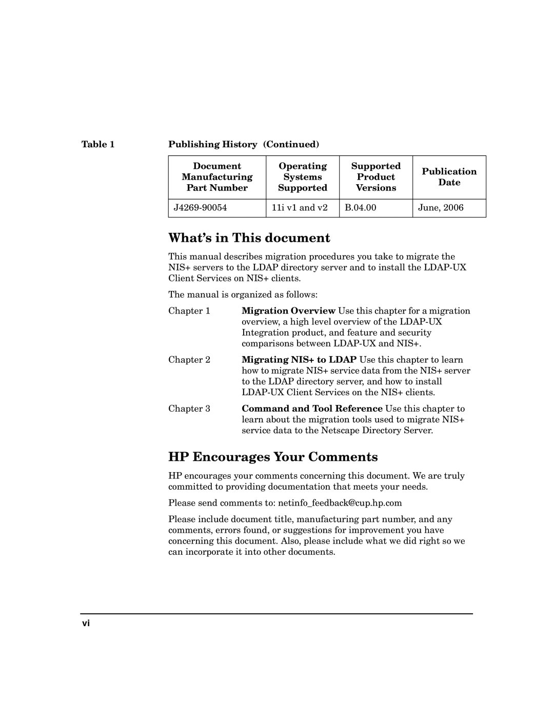 HP UX LDAP-UX Integration Software manual What’s in This document, HP Encourages Your Comments 