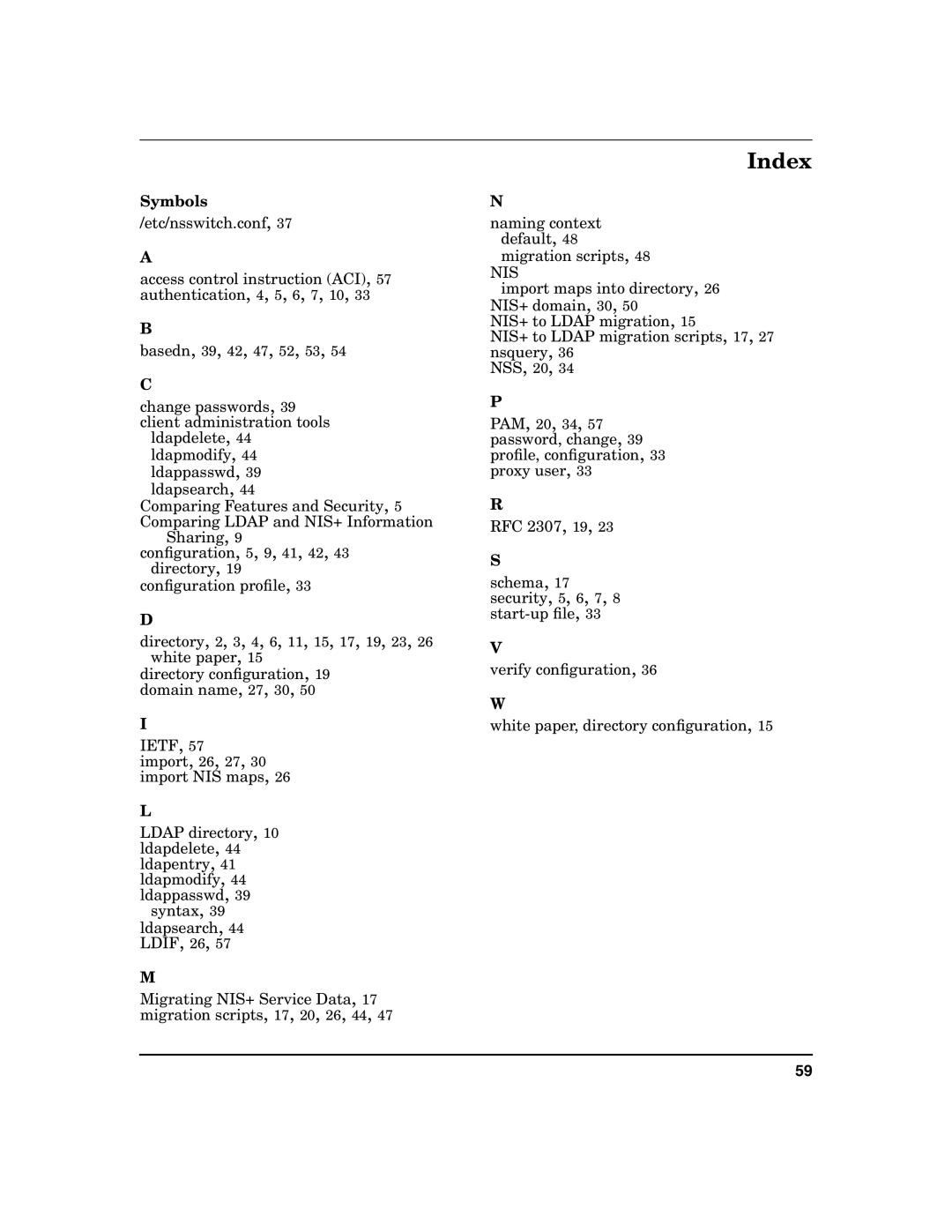 HP UX LDAP-UX Integration Software manual Index, Symbols 