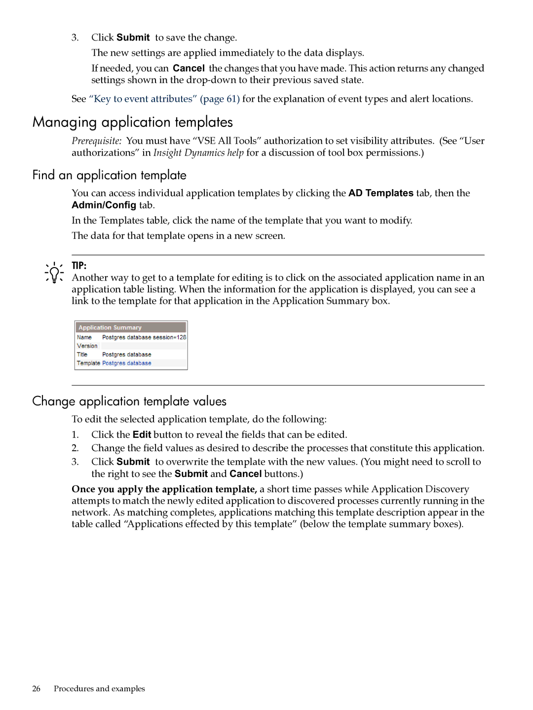 HP UX Matrix Operating EnvIronment manual Managing application templates, Find an application template 