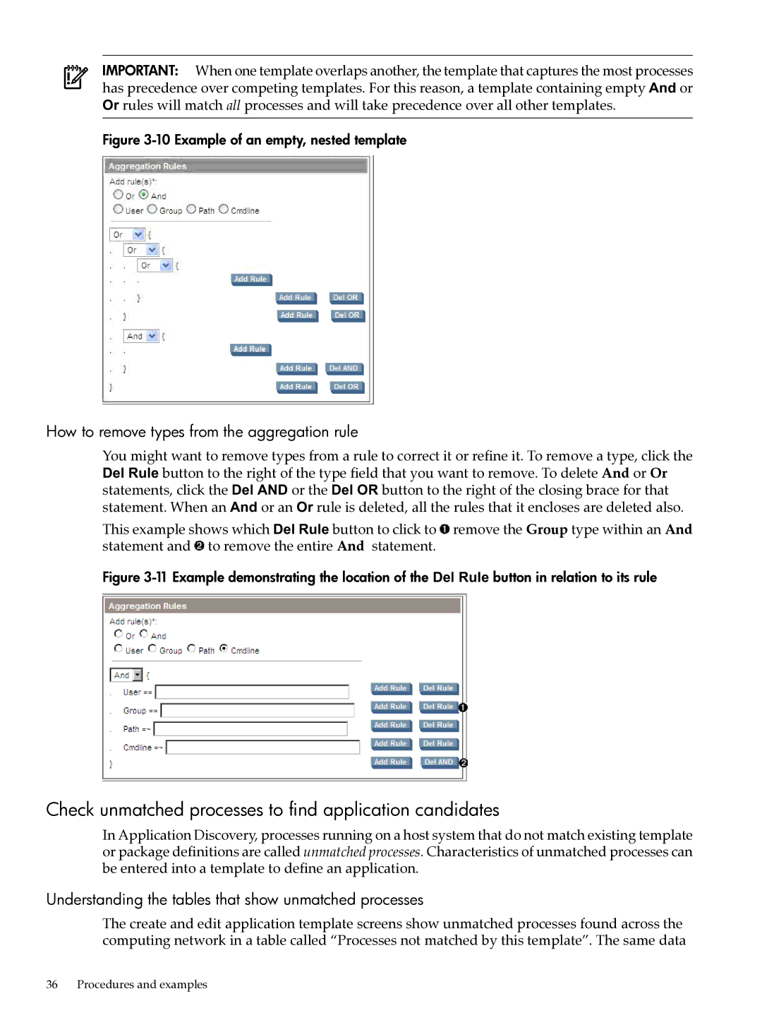 HP UX Matrix Operating EnvIronment manual Check unmatched processes to find application candidates 