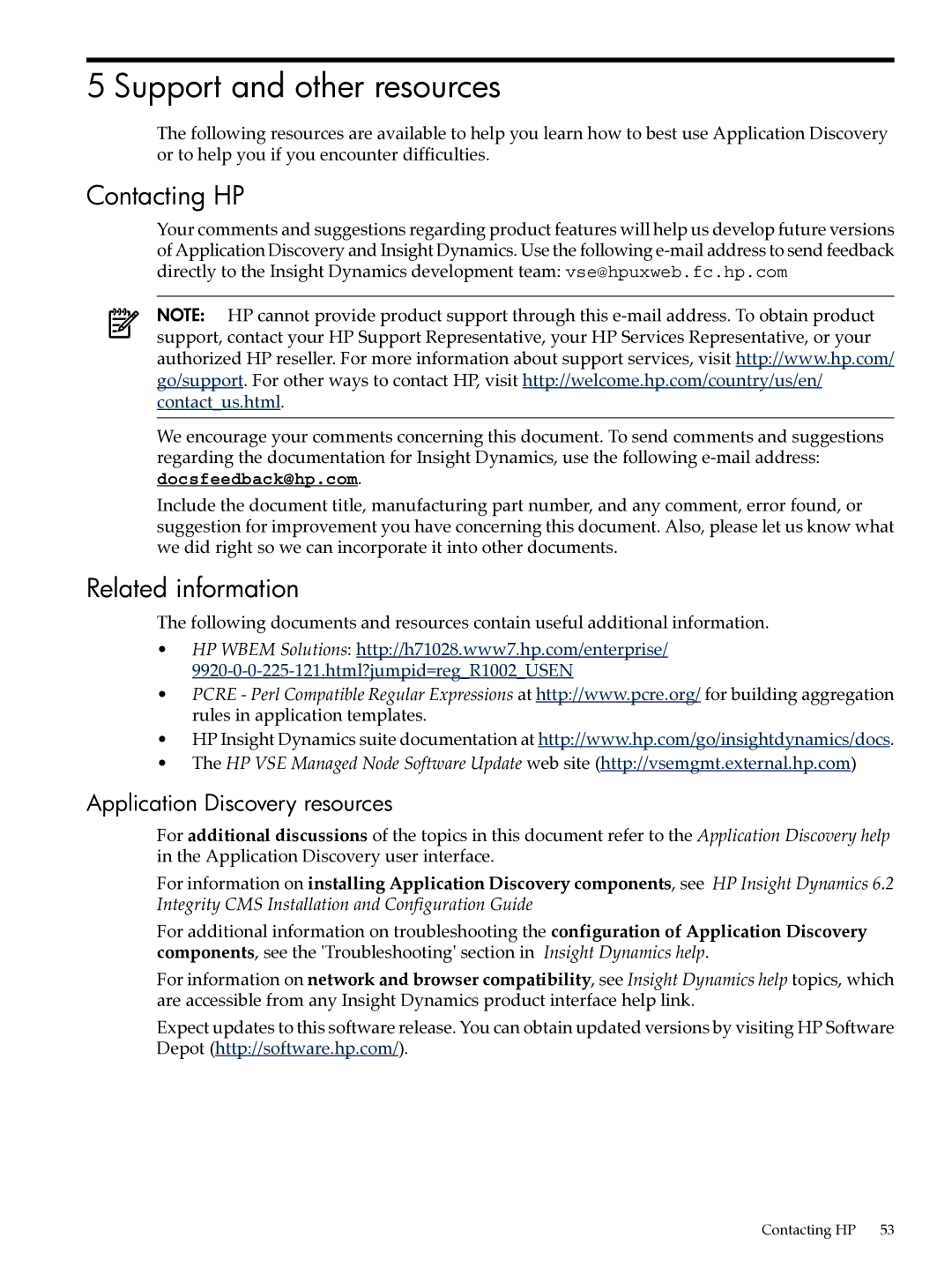 HP UX Matrix Operating EnvIronment manual Support and other resources, Contacting HP, Related information 