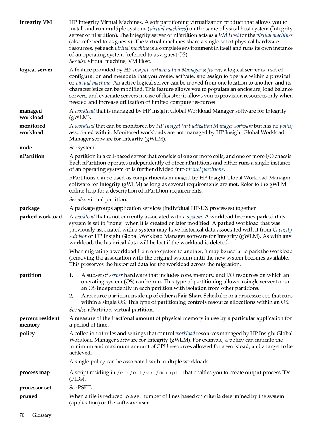 HP UX Matrix Operating EnvIronment manual Managed 