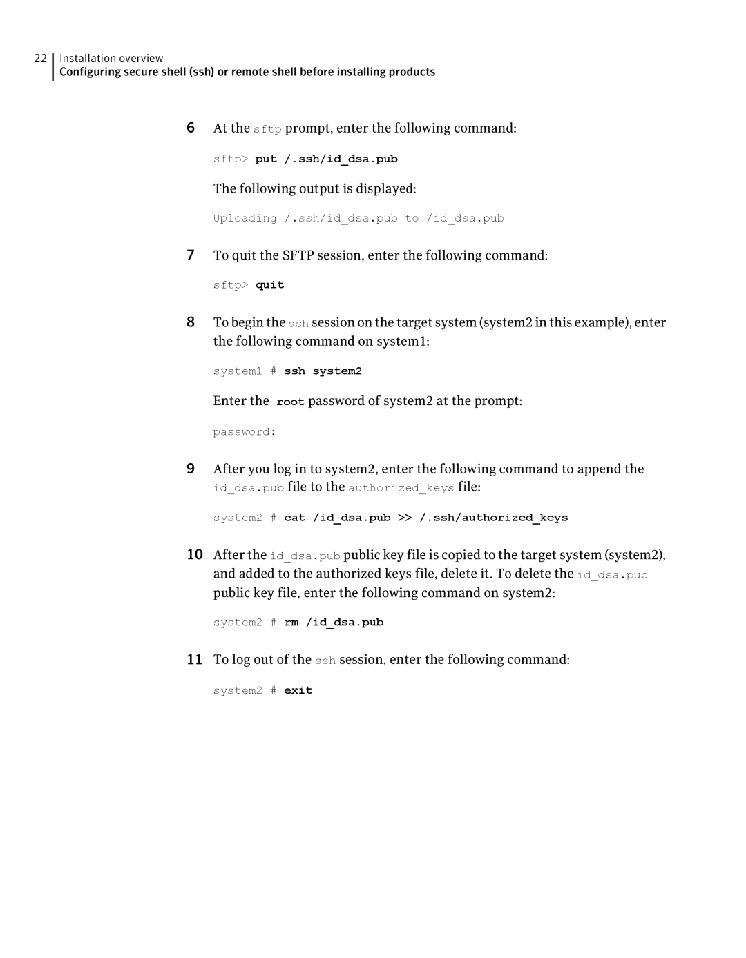 HP UX Operating Systems manual At the sftp prompt, enter the following command, Following output is displayed 