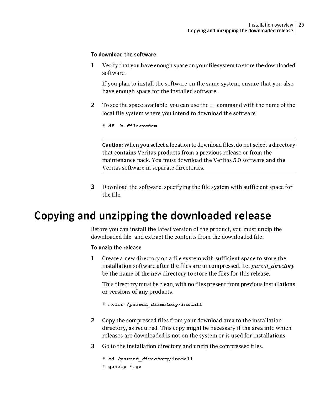 HP UX Operating Systems manual Copying and unzipping the downloaded release 