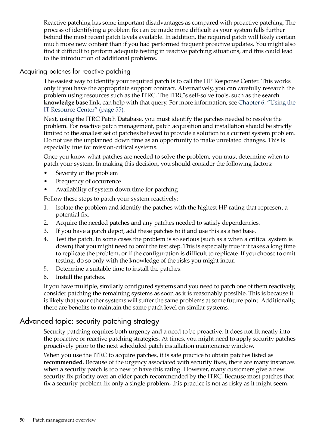 HP UX Patch Management manual Advanced topic security patching strategy, Acquiring patches for reactive patching 