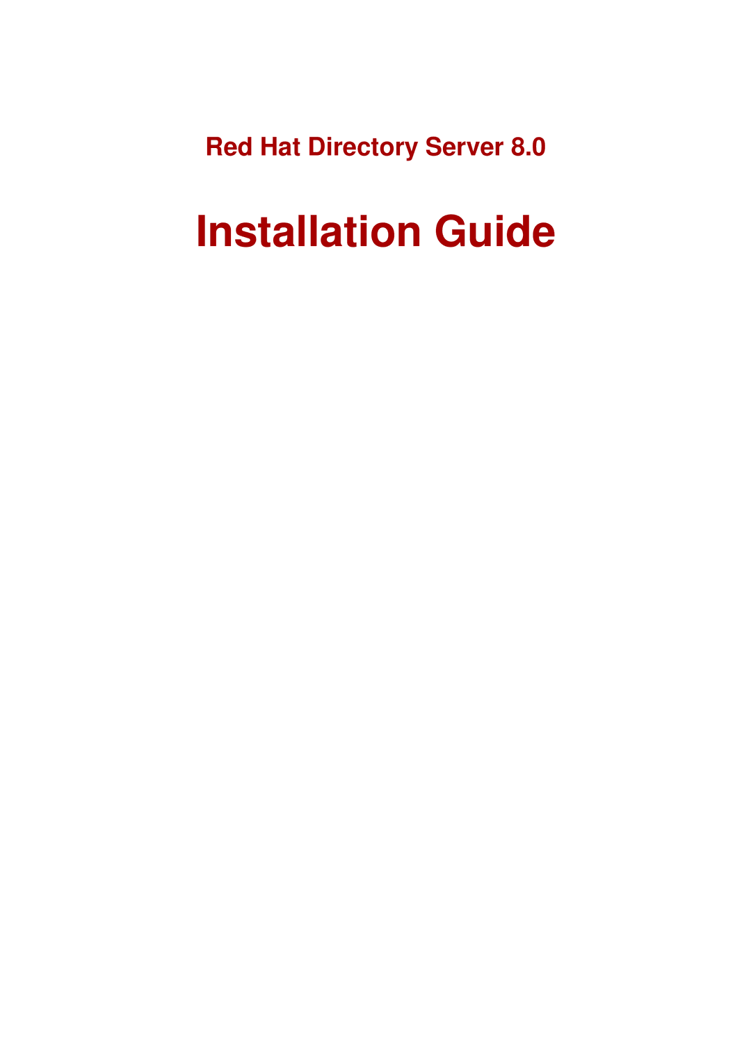 HP UX Red Hat Direry Server Software manual Installation Guide 