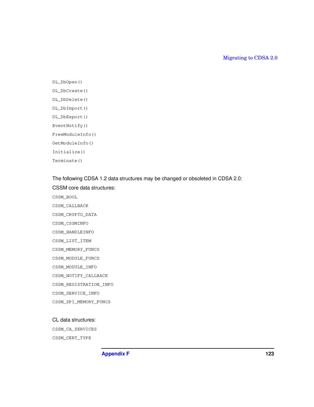 HP UX Security Products and Features Software manual Appendix F 123 