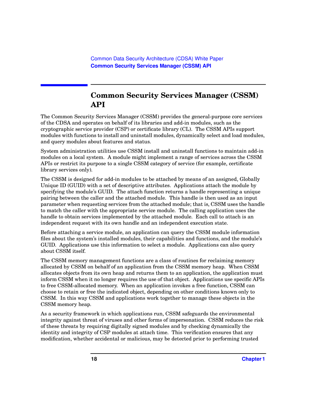 HP UX Security Products and Features Software manual Common Security Services Manager Cssm 