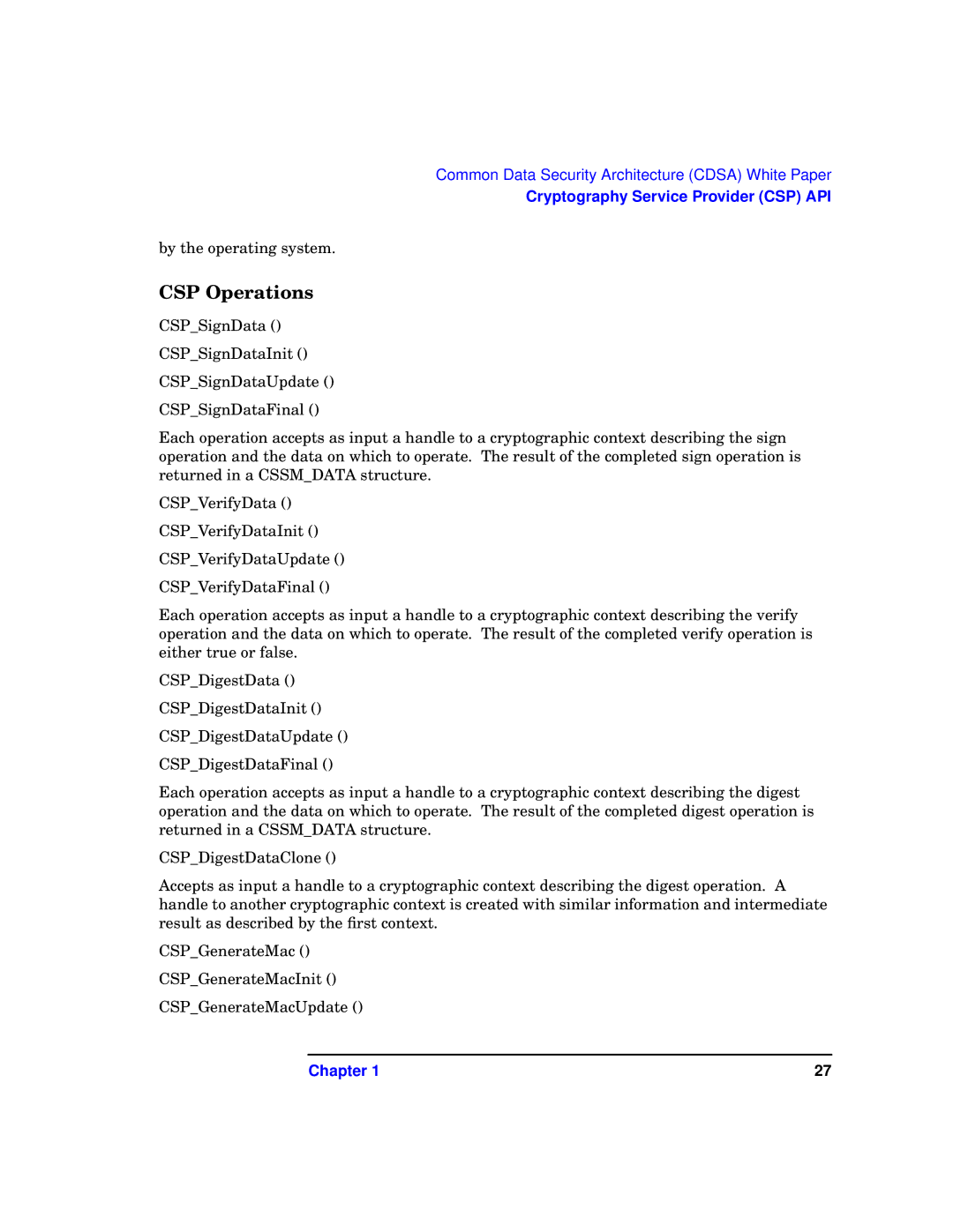 HP UX Security Products and Features Software manual CSP Operations 