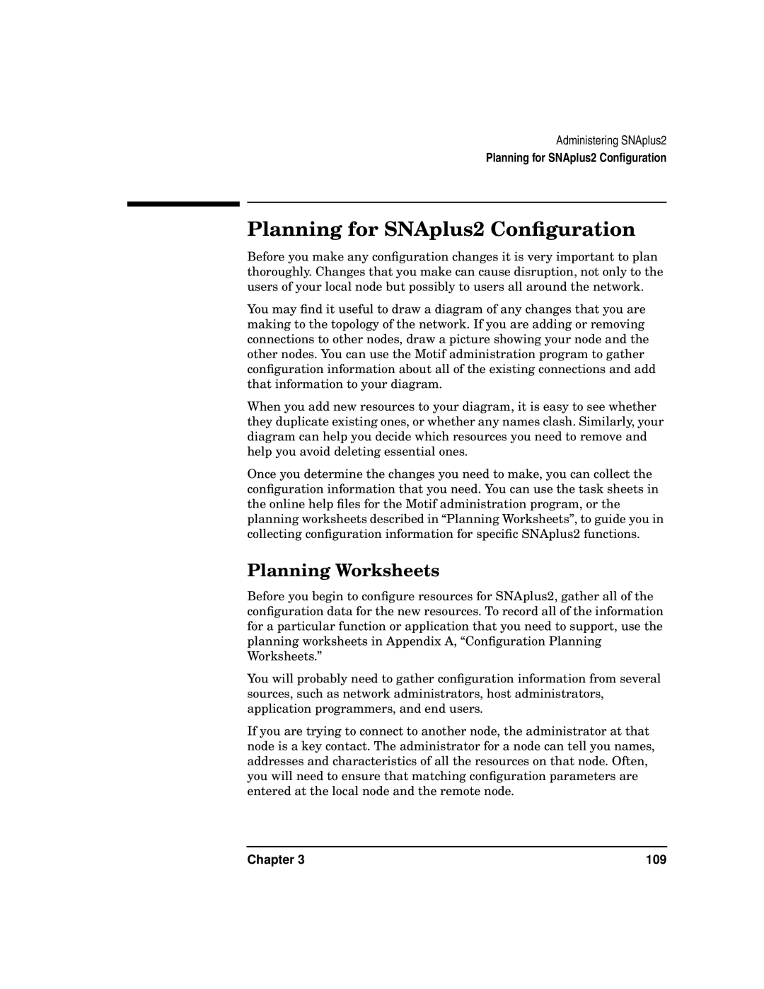 HP UX SNAplus2 manual Planning for SNAplus2 Conﬁguration, Planning Worksheets 