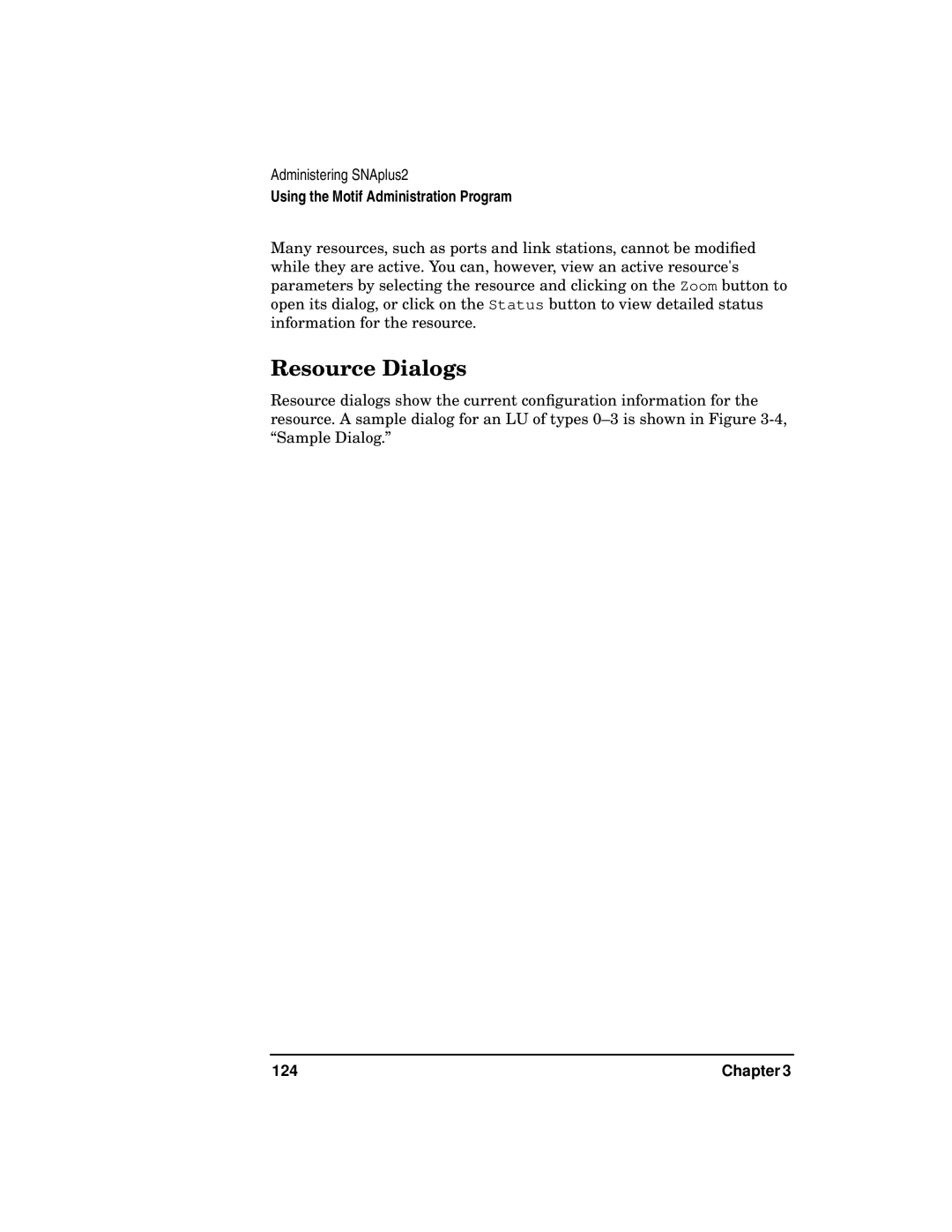 HP UX SNAplus2 manual Resource Dialogs 