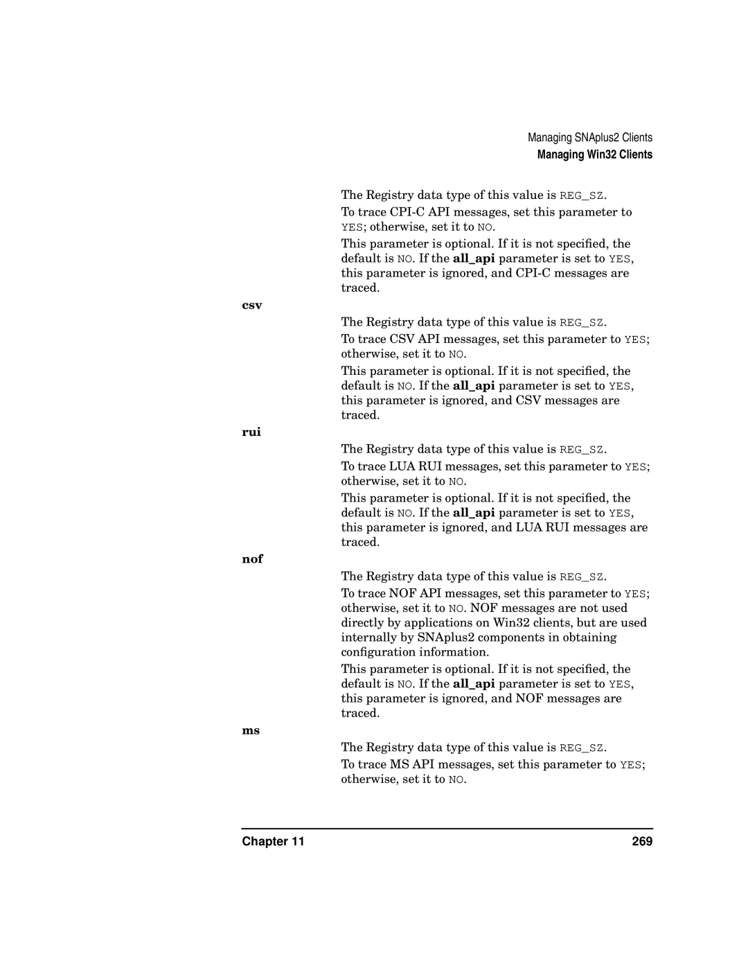 HP UX SNAplus2 manual Csv, Rui, Nof 