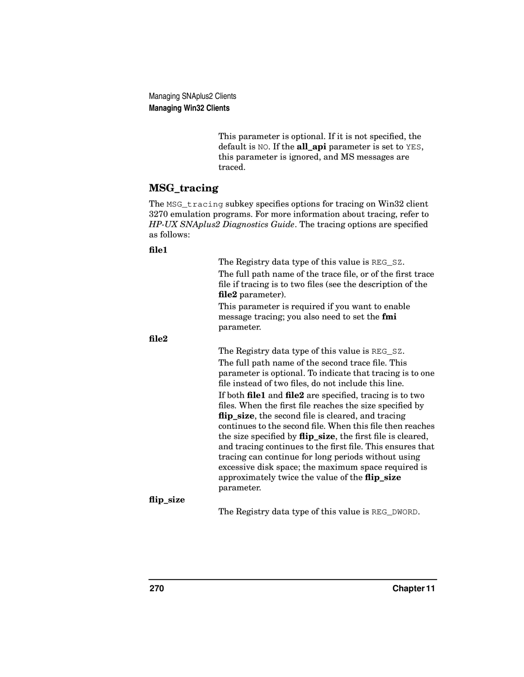 HP UX SNAplus2 manual MSGtracing, ﬁle1 