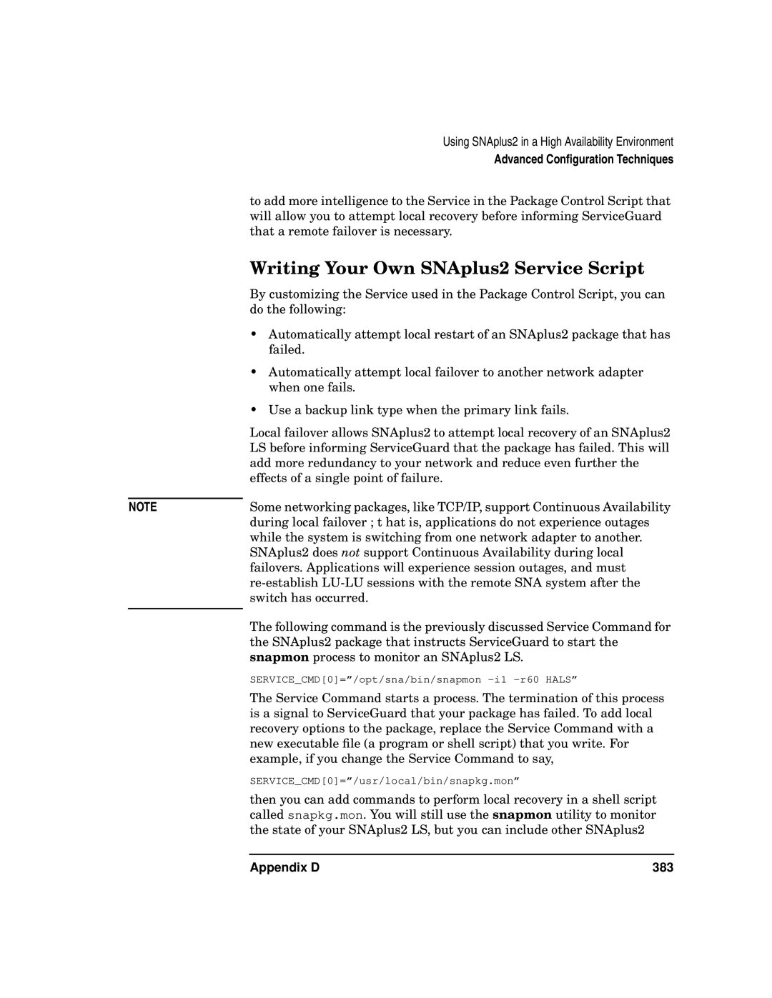 HP UX SNAplus2 manual Writing Your Own SNAplus2 Service Script 