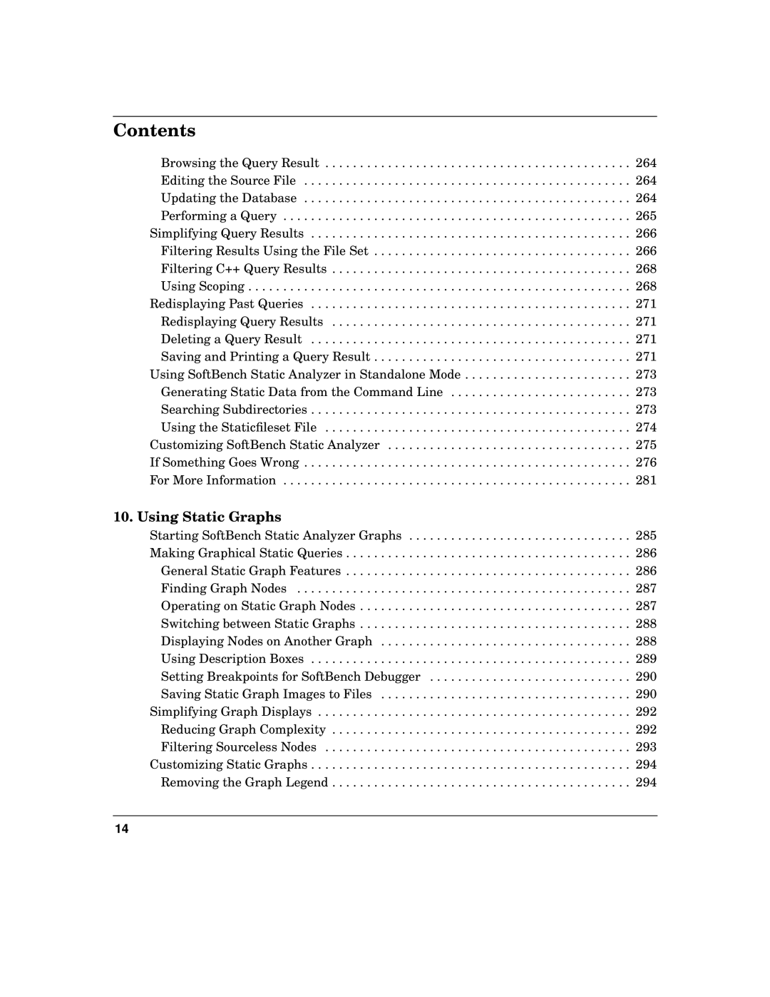 HP UX SoftBench Software manual Using Static Graphs 