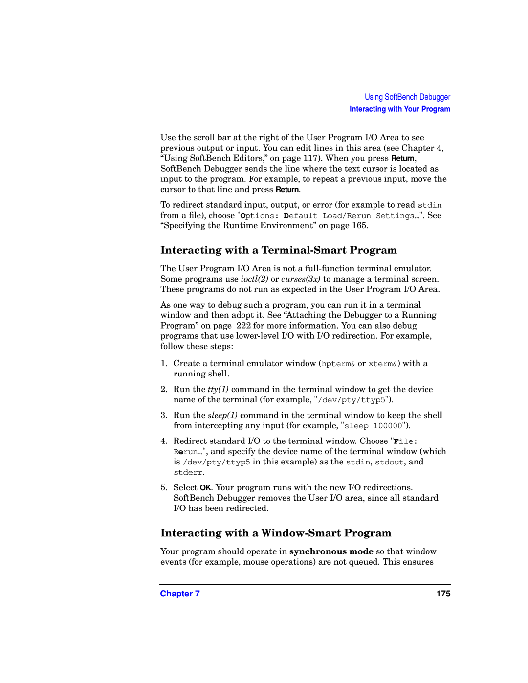 HP UX SoftBench Software manual Interacting with a Terminal-Smart Program, Interacting with a Window-Smart Program 