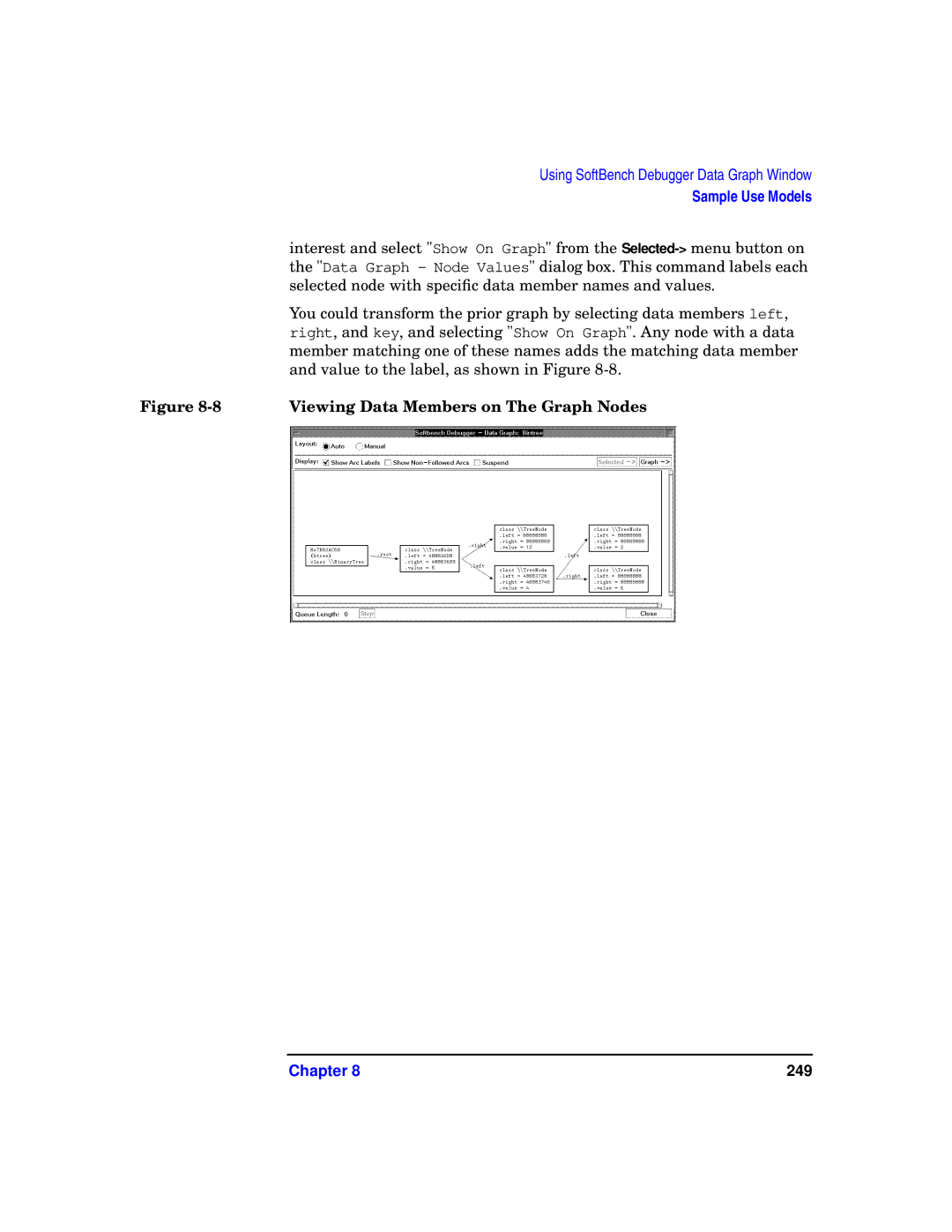 HP UX SoftBench Software manual Viewing Data Members on The Graph Nodes 