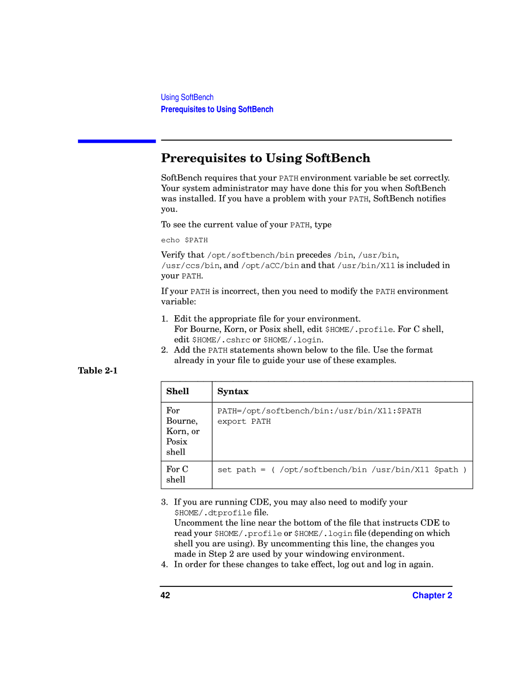 HP UX SoftBench Software manual Prerequisites to Using SoftBench, Shell Syntax 