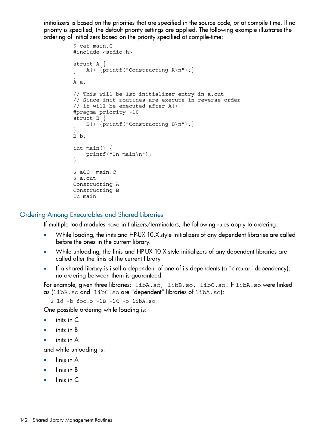 HP UX Software Transition Kit (STK) manual Ordering Among Executables and Shared Libraries 