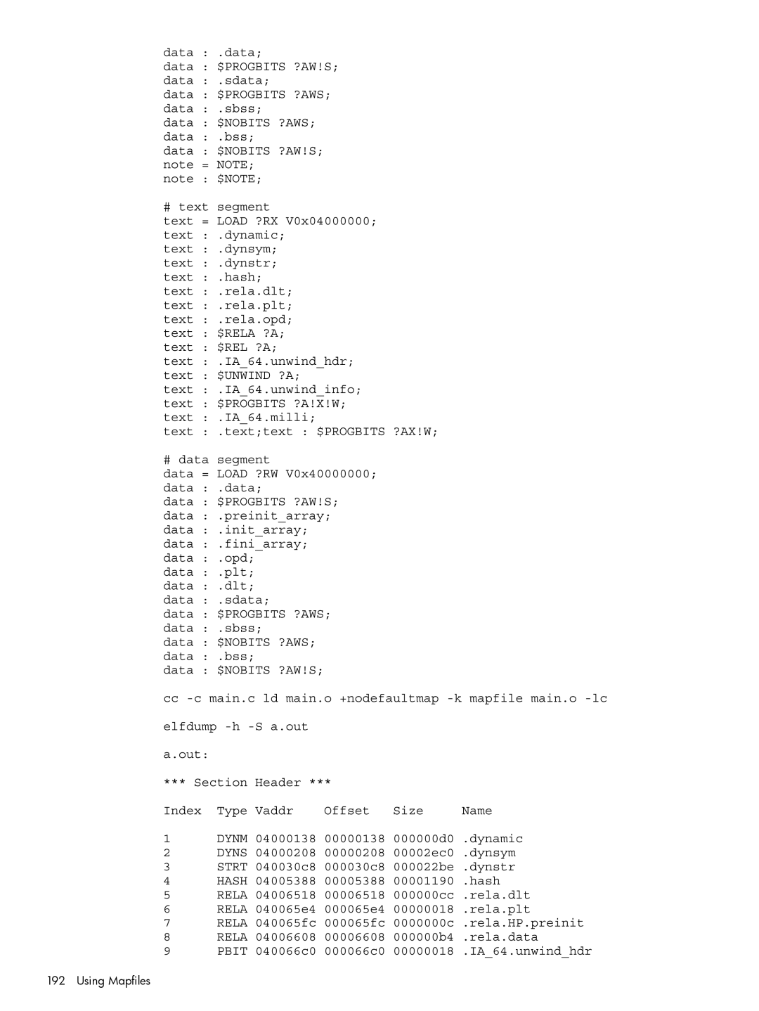 HP UX Software Transition Kit (STK) manual Using Mapfiles 