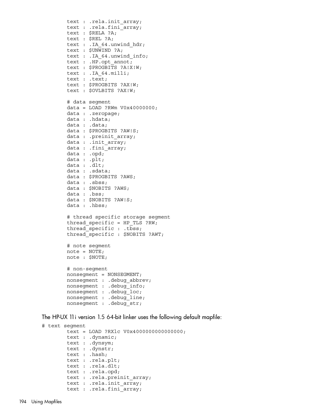 HP UX Software Transition Kit (STK) manual Using Mapfiles 