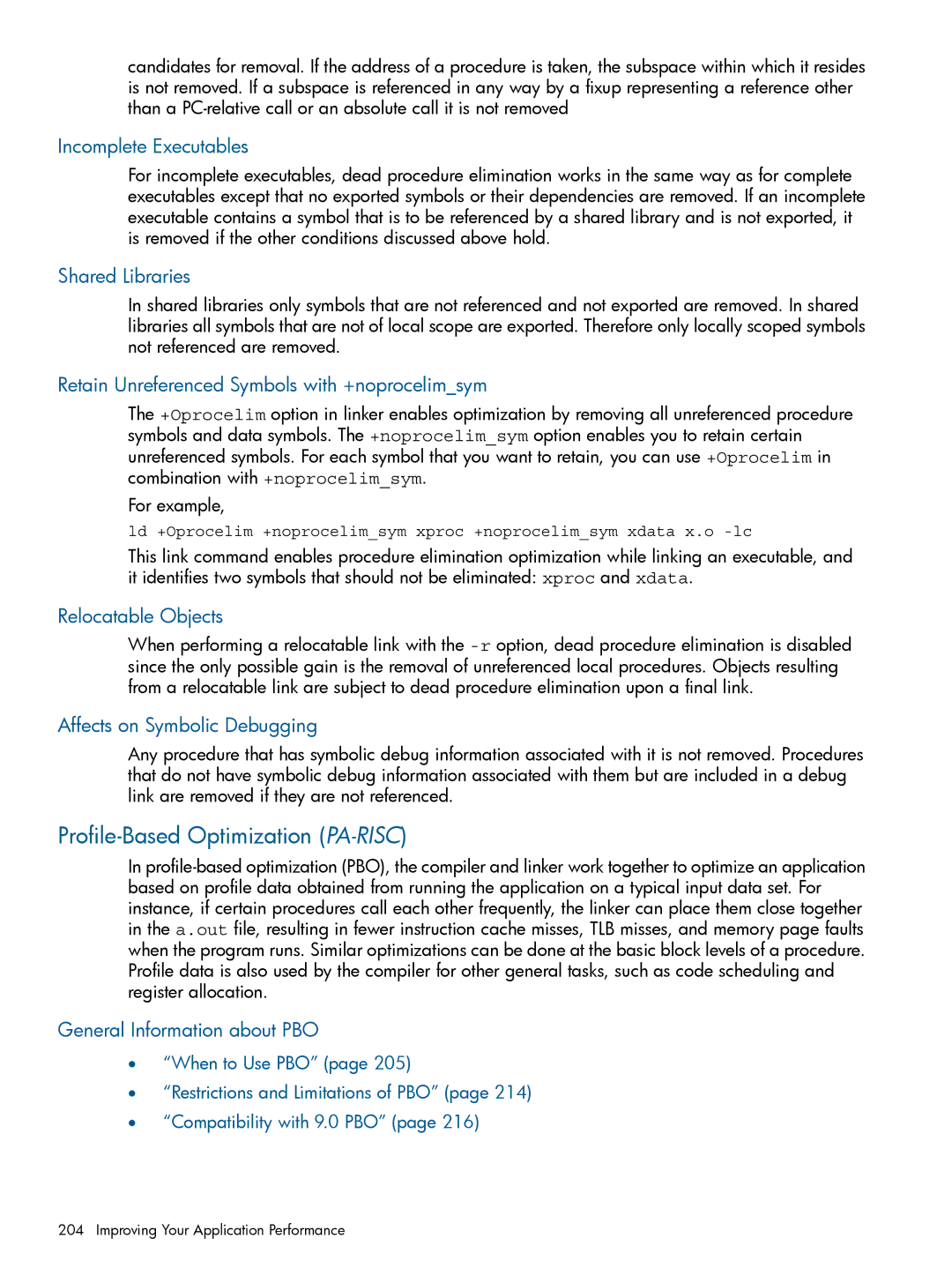 HP UX Software Transition Kit (STK) manual Profile-Based Optimization PA-RISC 