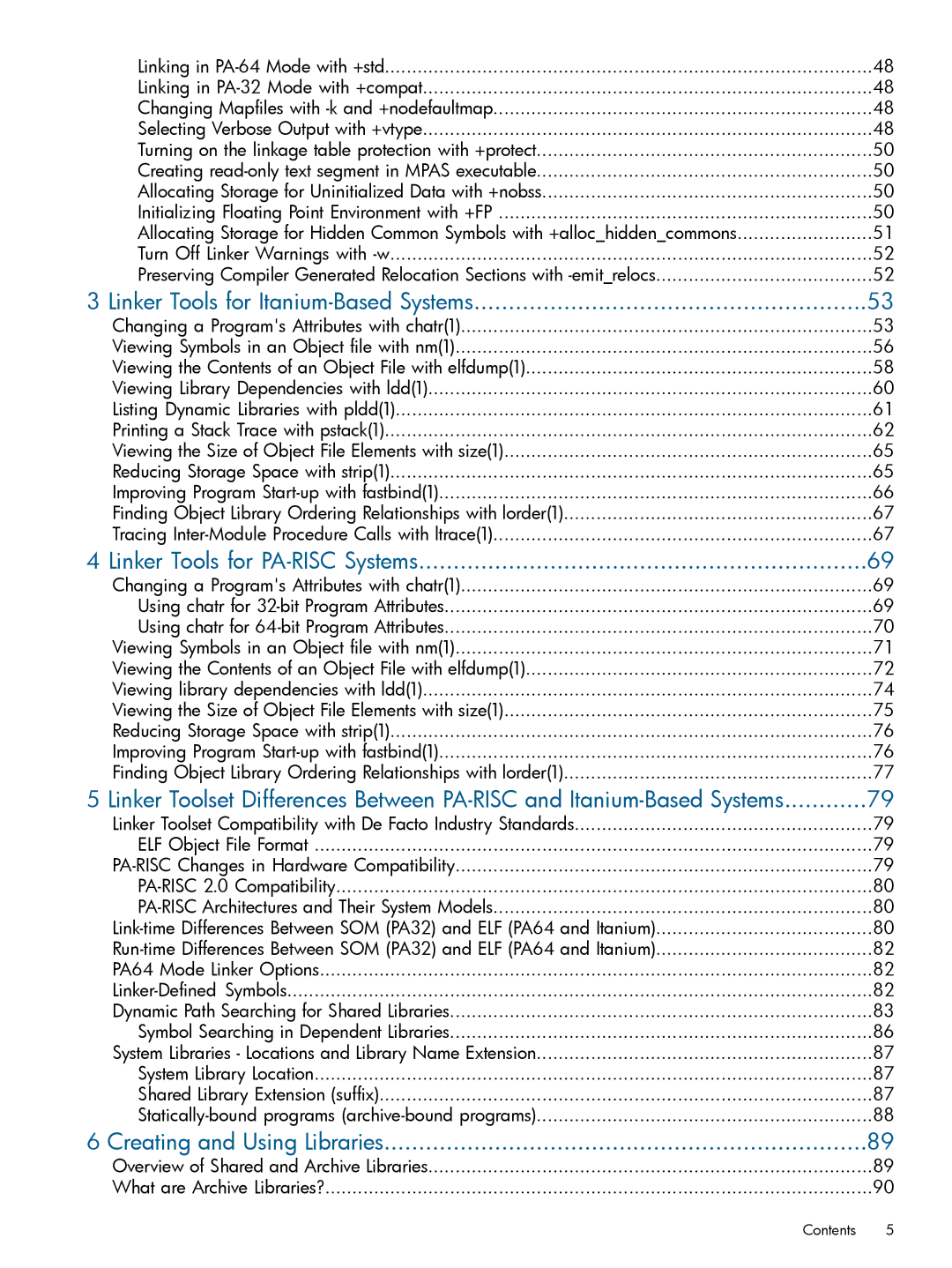 HP UX Software Transition Kit (STK) manual Linker Tools for Itanium-Based Systems, Linker Tools for PA-RISC Systems 