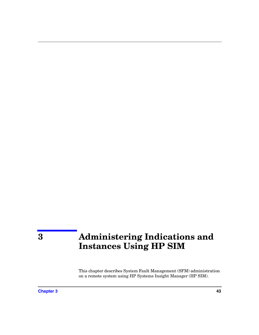 HP UX System Fault Management (SFM) Software manual Administering Indications 